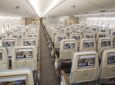 Emirates a380 economy cabin new seats and colours backview