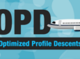 A animated plane is beside large letters "OPD". Underneath is "Optimized Profile Descents"