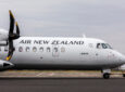 An ATR aircraft is pictured in Air New Zealand livery
