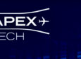 APEX Tech logo in white on a dark blue background.