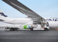 (Finnair) Tanker truck delivering Neste's sustainable aviation fuel (SAF) at Helsinki Airport in Finland to Finnair aircraft. Image Neste