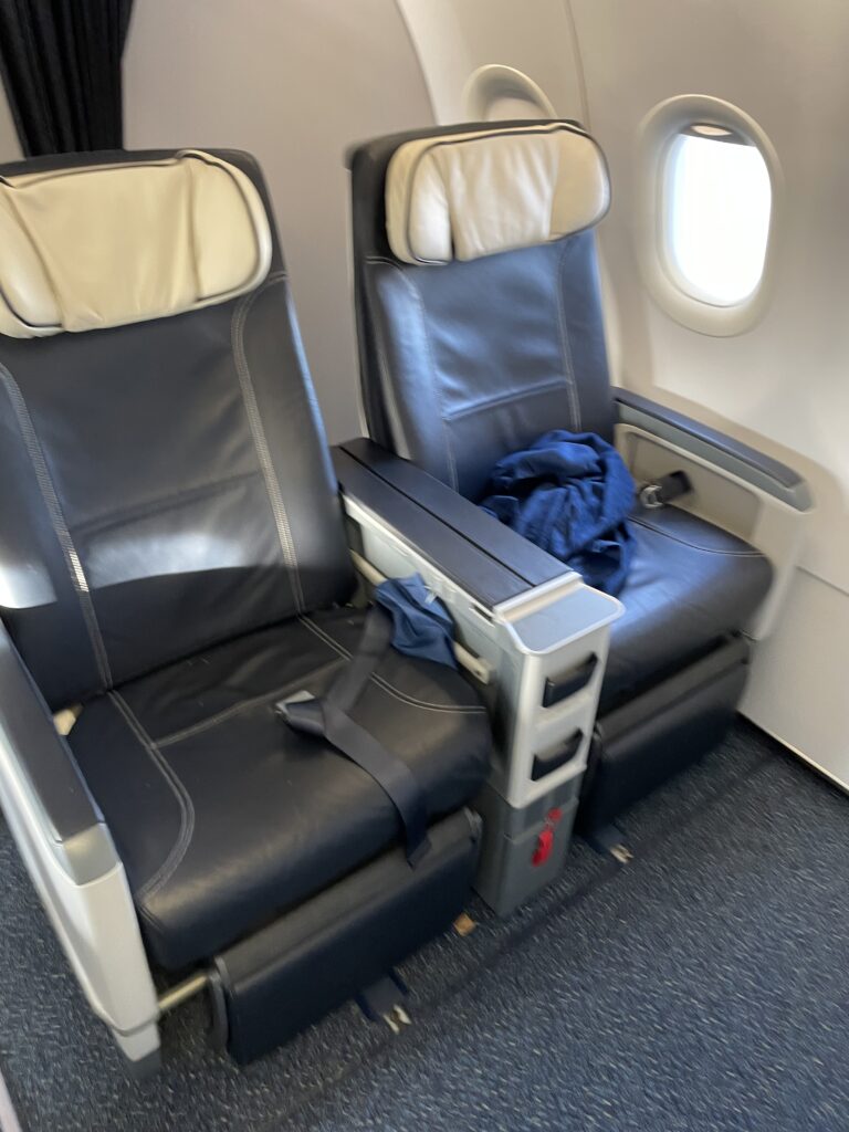 Two larger recliners on the Air Transat A321ceo