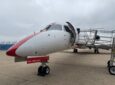 The nose of a JSX ERJ-145 as it is ready to be boarded for flight on the Dallas Love Field.