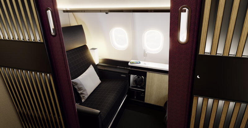 Swiss Senses First Class suite on the A330.