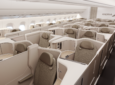 Recaro CL6720 business class seat in brown and cream tones.