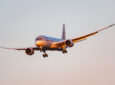 Qatar Airways Boeing 787-8 Dreamliner landing at Domodedovo international airport in Moscow on a nice evening. The aircraft is fitted with Thales IFEC hardware.