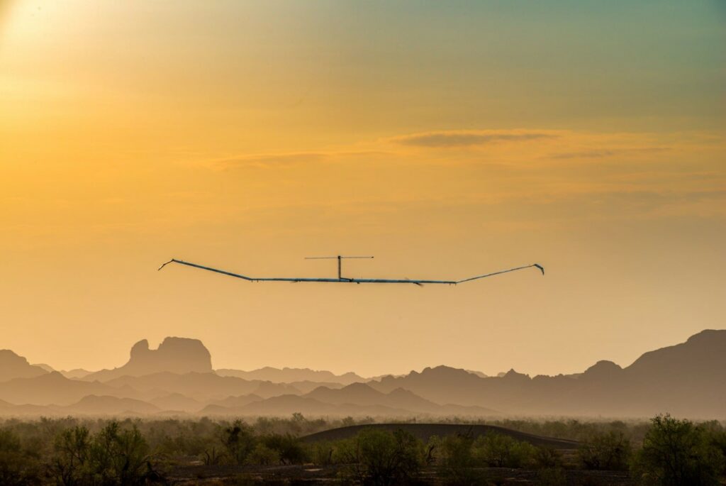 AALTO HAPS Zephyr Takeoff at sunset