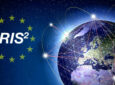 A picture of the earth from space with connectivity lines and dots encompassing it. The IRIS2 logo is to the left.