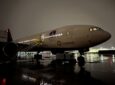 Boeing 777 aircraft fitted with Stellar Blu's ESA antenna, which transmitted via OneWeb during a successful flight test.