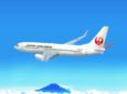 Japan Airlines rendering of an aircraft with Intelsat 2ku