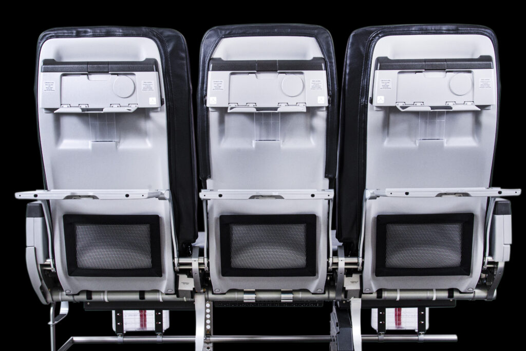 Seatbacks of economy class seat triple for Avianca Airbus A320