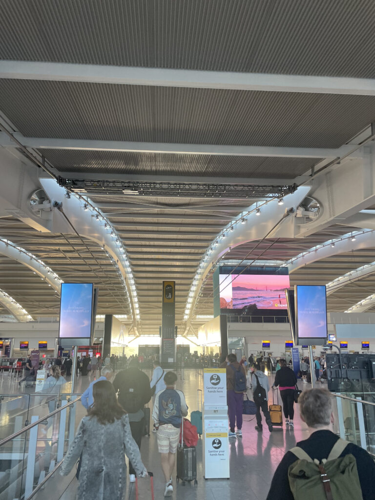 A busy terminal at London Heathrow.