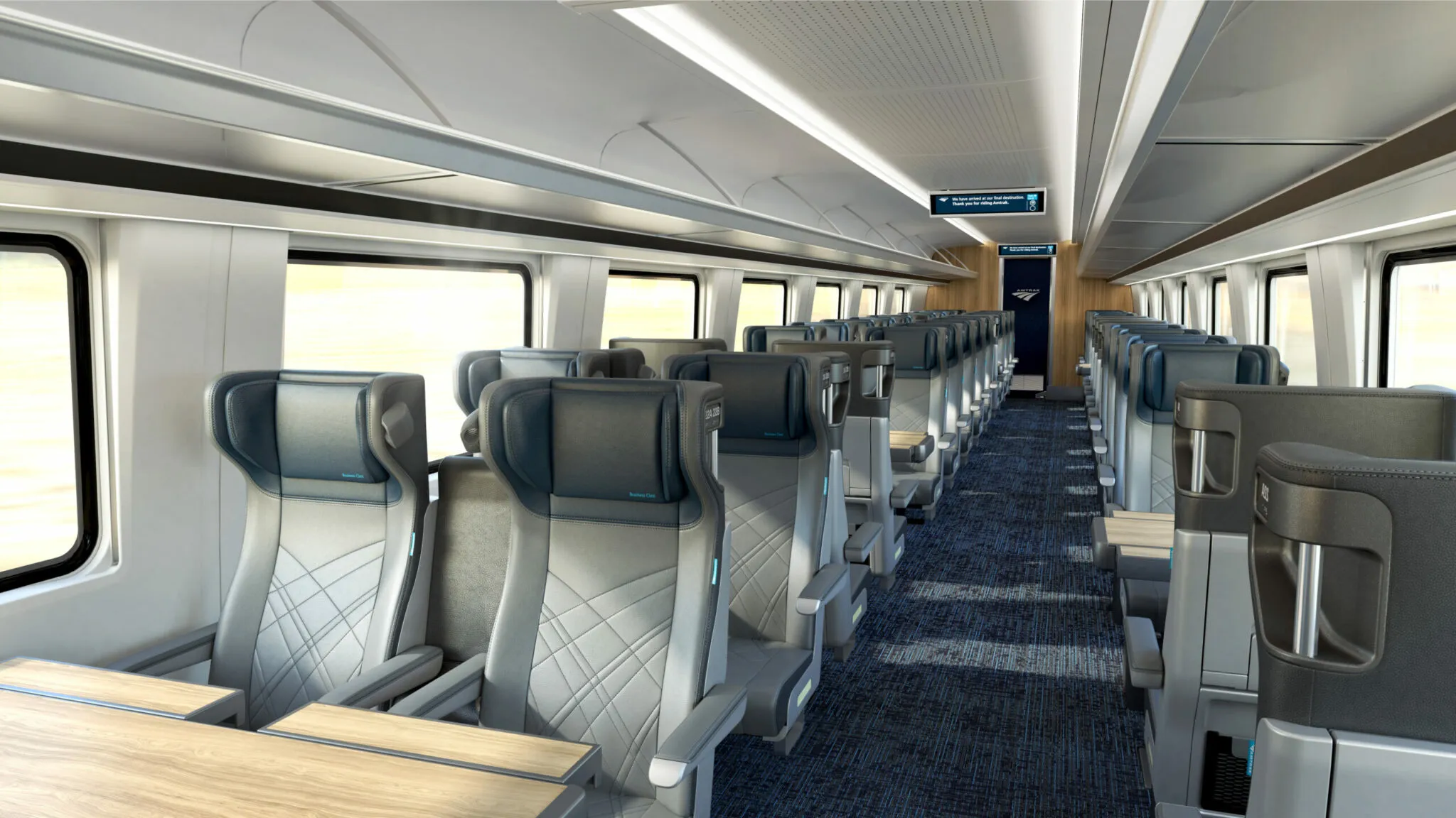 Inside Amtrak Train Business Class Inside Amtrak Train Business Class