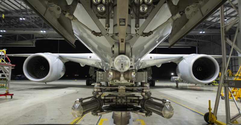 An A350 at the Lufthansa Technik Malta Facility LTM