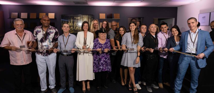 F/LIST CEO Katharina List-Nagl and Mayor Judy Paul of Davie (fourth and fifth from left) cut the ribbon to open the Fort Lauderdale facility on November 9, 2023. Image: F. LIST GMBH