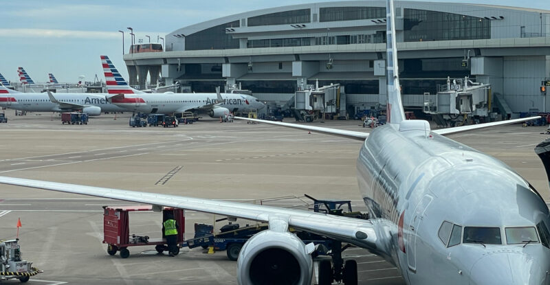 American Airlines jets at DFW