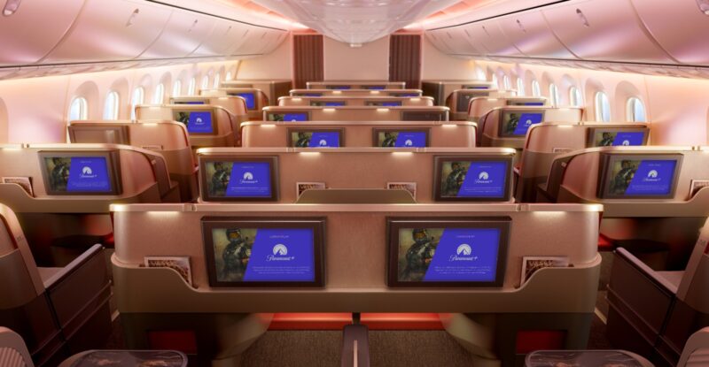 In-seat IFE on board a LATAM widebody aircraft