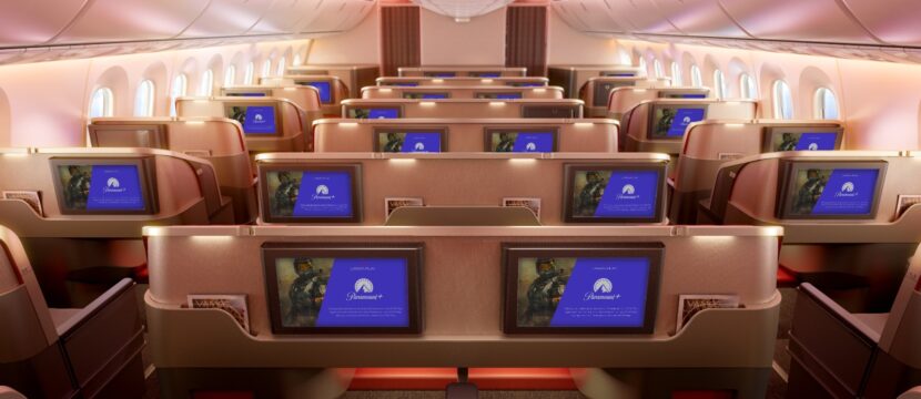 In-seat IFE on board a LATAM widebody aircraft