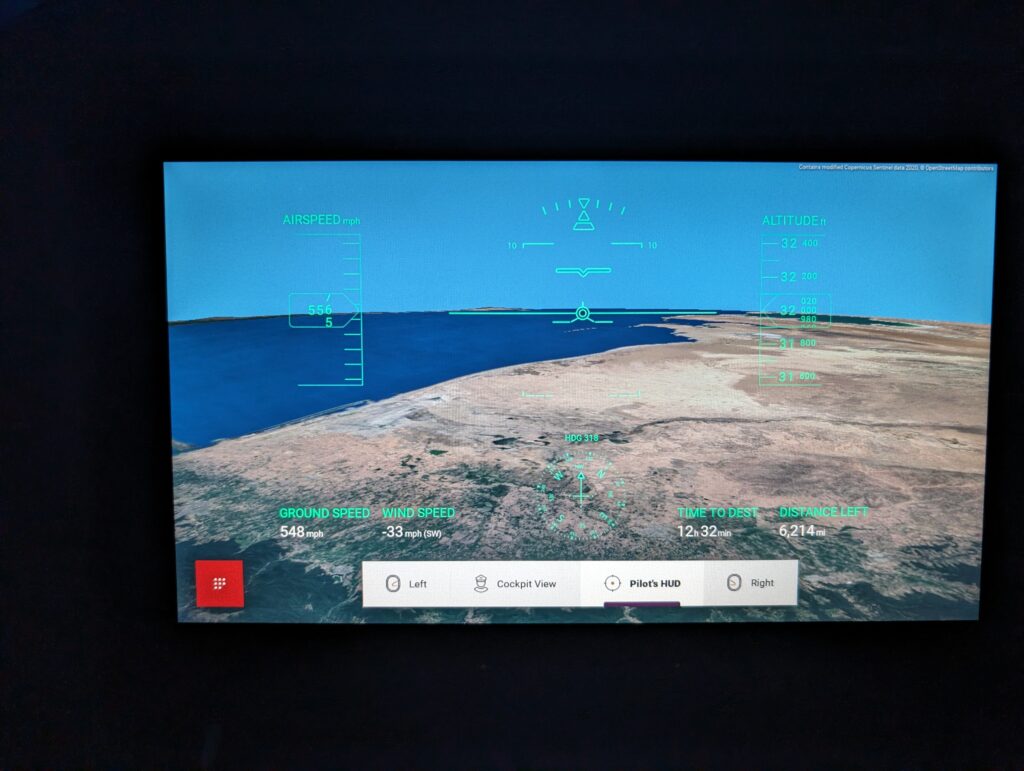 The map is displaying the pilot's HUD view.