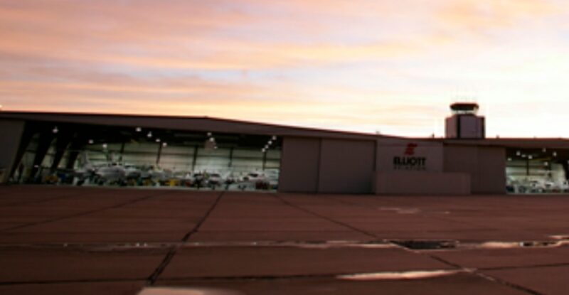 Elliott Aviation facility at dusk. The firm is launching the Citation XL/XLS Excellence Program.