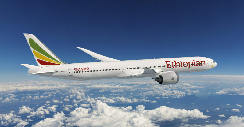 Ethiopian Airlines Boeing 777-9 in-flight