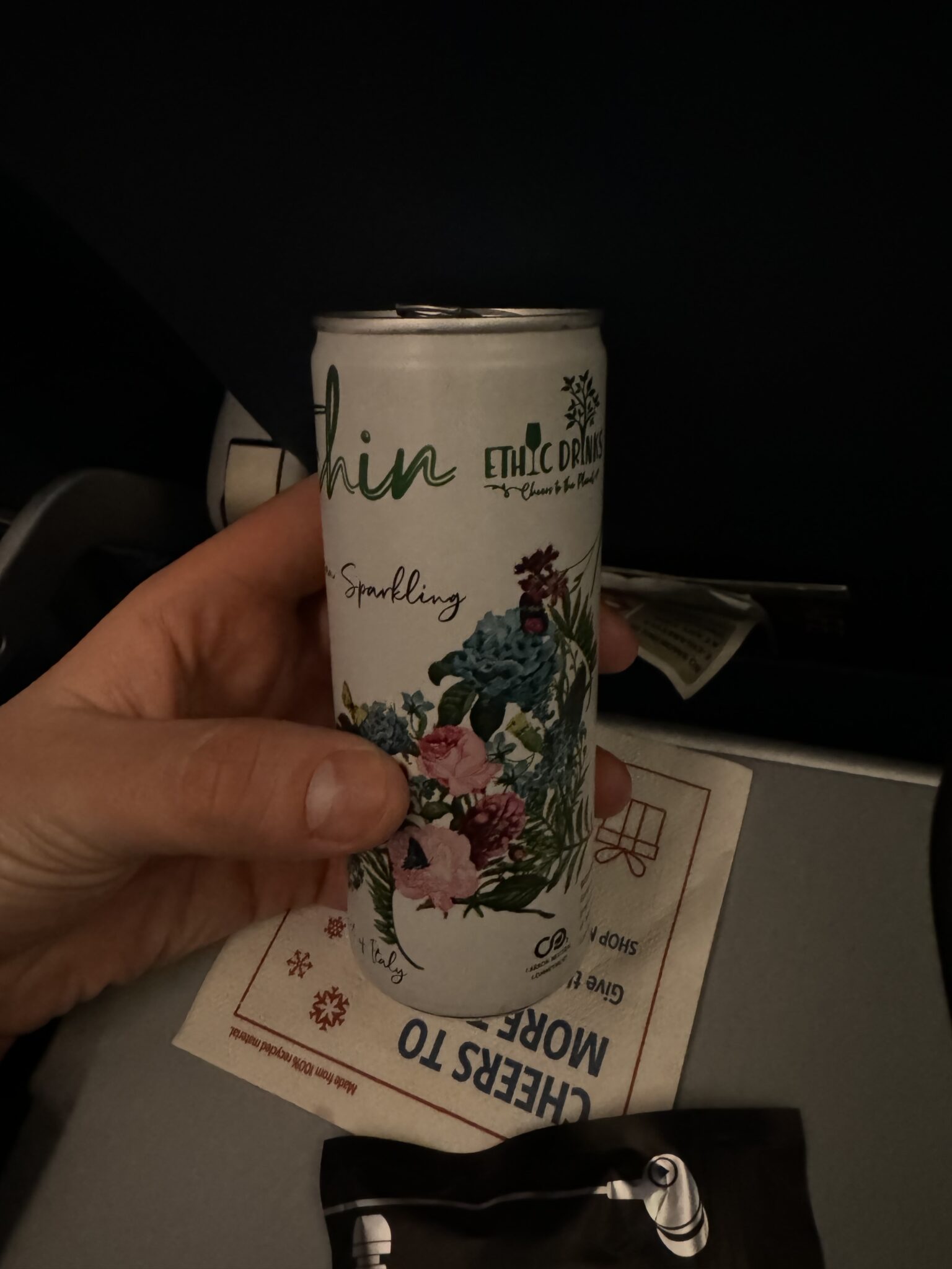 Sparking wine in a can.