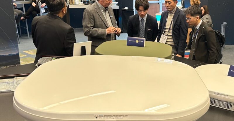 Kymeta multi-orbit antenna for land mobile.