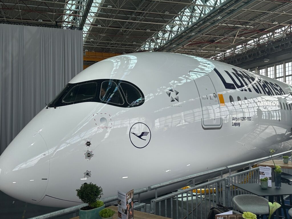 A350-900 in the hangar