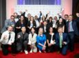 All winners of the Crystal Cabin Award pose for a photo.