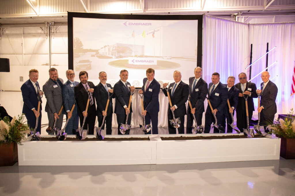 Embraer celebrates the groundbreaking of its new MRO facility in Fort Worth