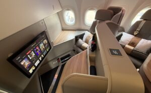Business class on the Iberia A321XLR (Virgin Atlantic moves to off-the-shelf with its new A330neo seats (Factorydesign)