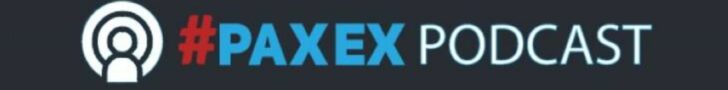 #PaxEx Podcast banner against a black background