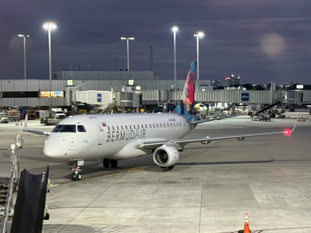 BermudAir E175 arriving at the gate