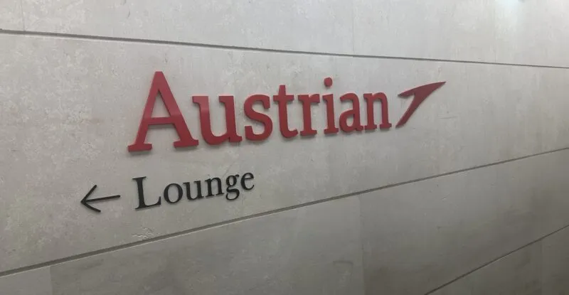 Austrian Airlines lounge entrance.