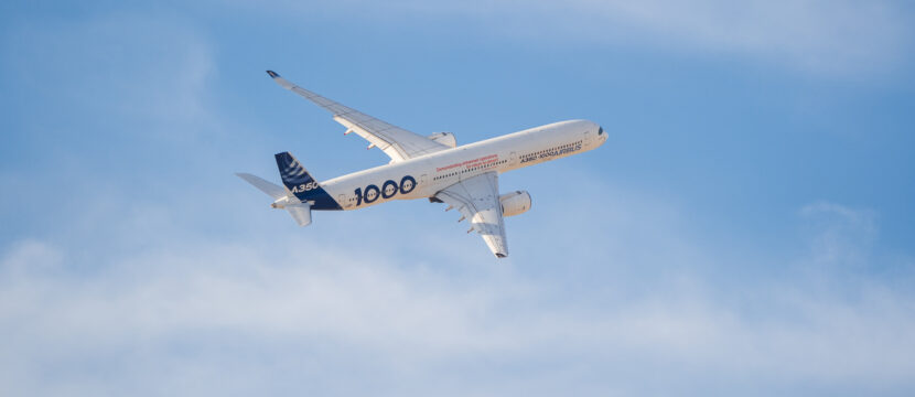 Airbus A350-1000 in the airframer's livery in-flight