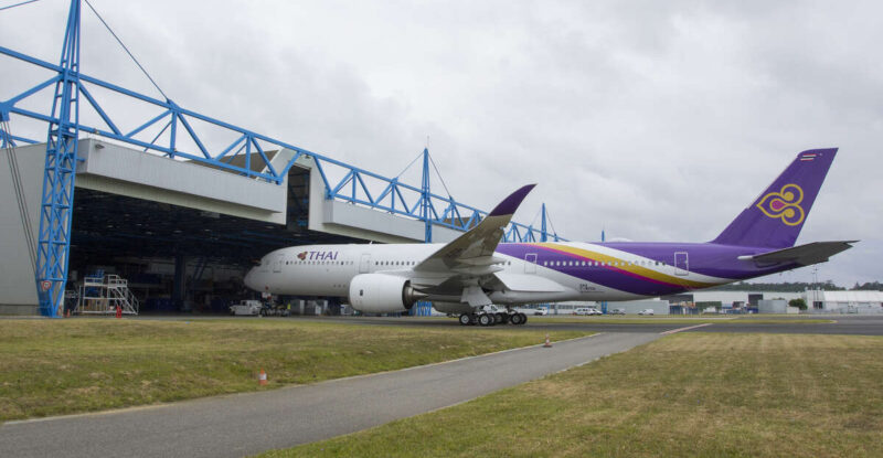 Rollout of the A350-900 for Thai Airways International