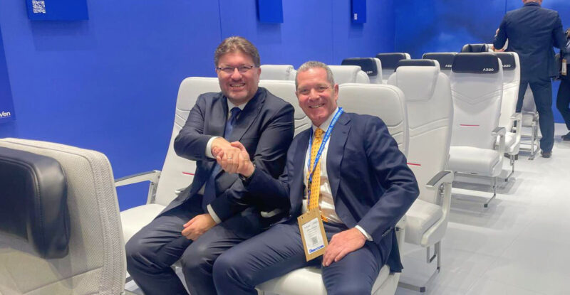 Turkish Airlines and Geven executives sitting in the Essenza SE