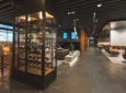 Wide view of the Lufthansa First Class Lounge in Terminal 2 at Munich Airport.