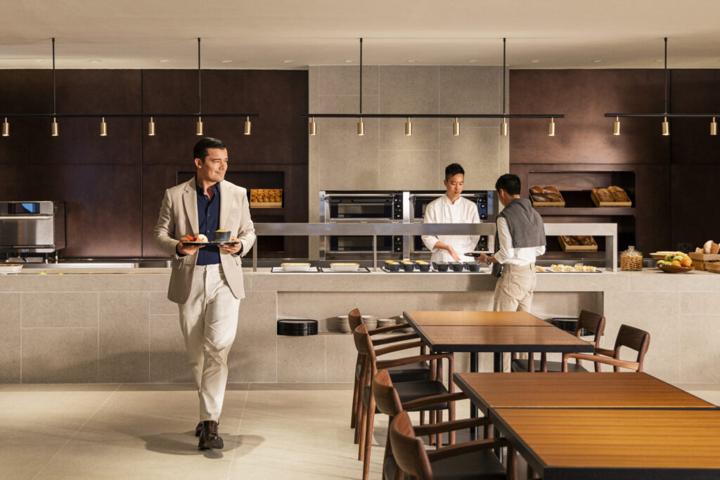 An oven to plate meal experience in the lounge
