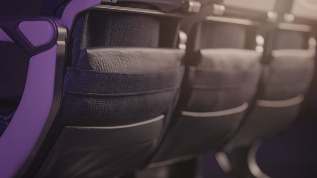 Stowage on the seatback of economy class seats on the 787-9 Dreamliner.