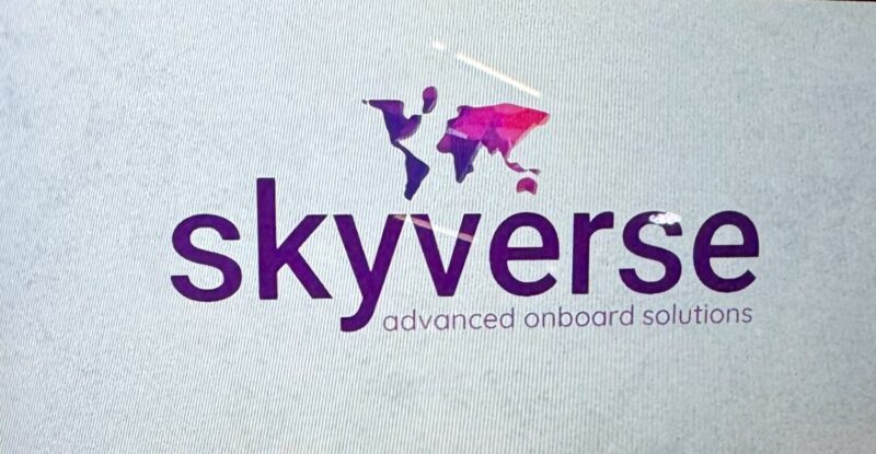SkyVerse brand on a tablet.