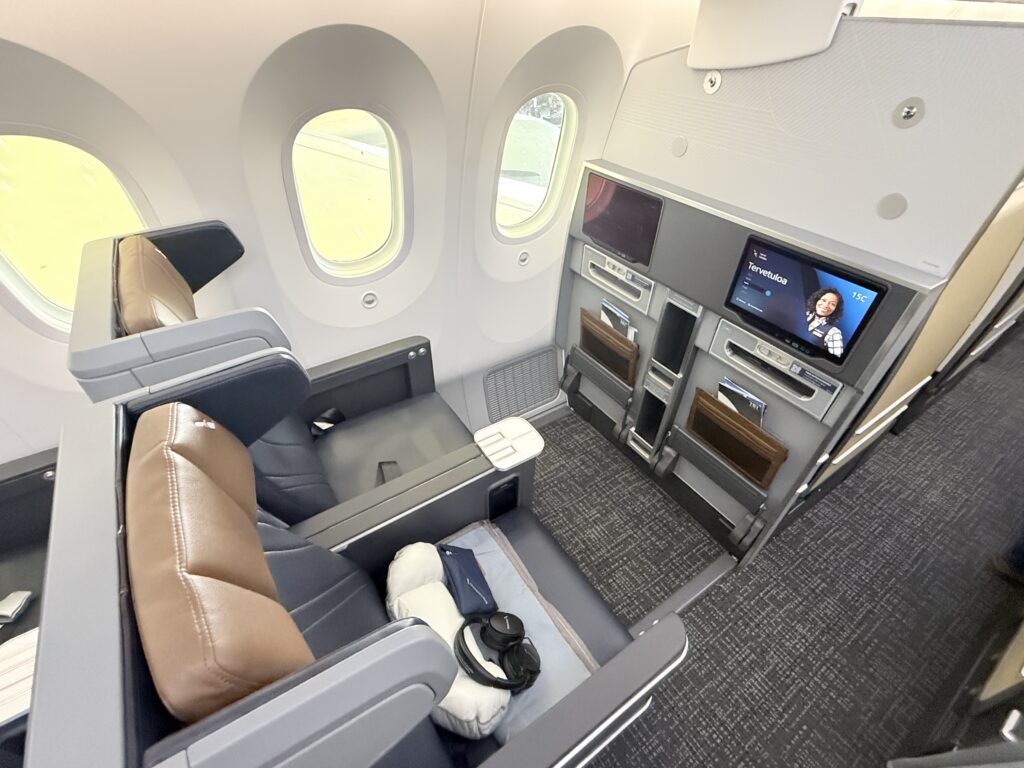 Overhead view of the impressive looking premium economy product with grey and tan CMF.