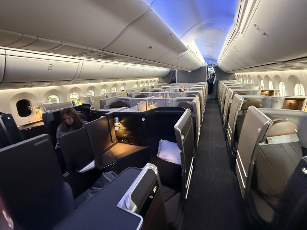 Full view of Flagship business class cabin.