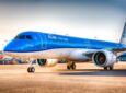 KLM City Hopper regional jet is pictured.