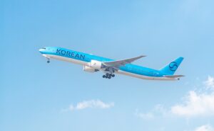 Korean Air Boeing 777-300ER in flight