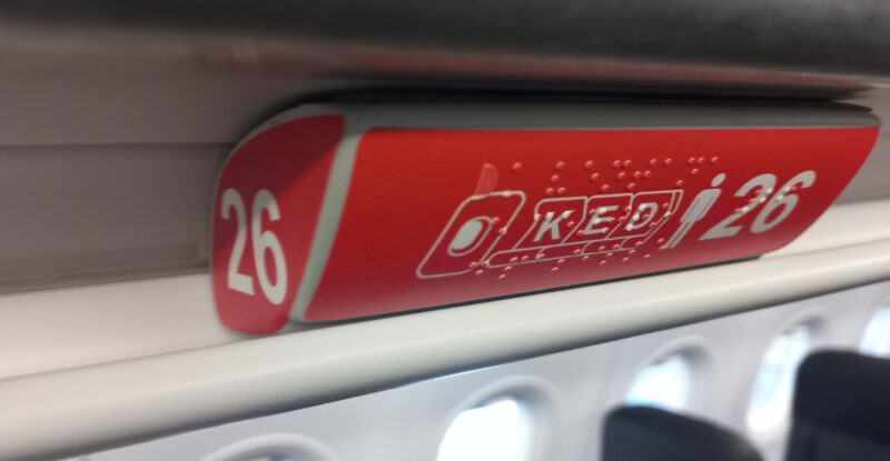 Braille seat numbering