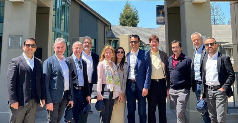 Pegasus and UC Berkeley execs celebrate the new partnership.