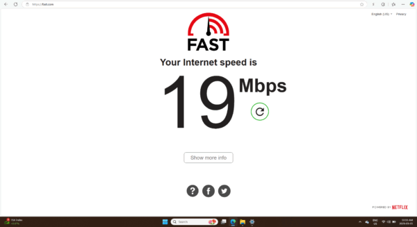Air Canada Lounge WiFi test shows 19Mbps