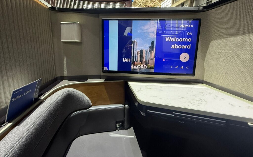Welcome Aboard page on United IFE in Polaris Suite