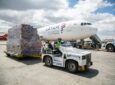 LATAM aircraft being loaded with a flower shipment for Mother’s Day